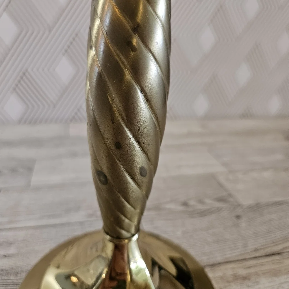 Partylite Vintage Lexington Solid Polished Brass Candlestick Holder